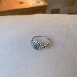 Adjustable bead wire-wrapped ring